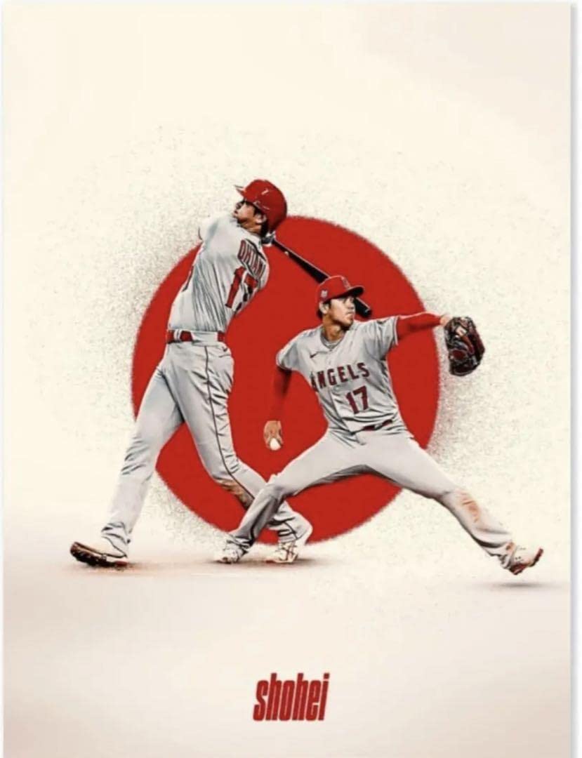 Amazon.co.jp: MLB エンゼルス 大谷翔平 ポスター インテリア絵画
