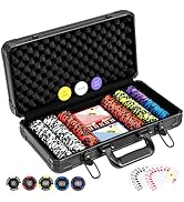 Amazon | GIANTEX ポーカーチップ 300枚 5色 数字入り カジノ14g