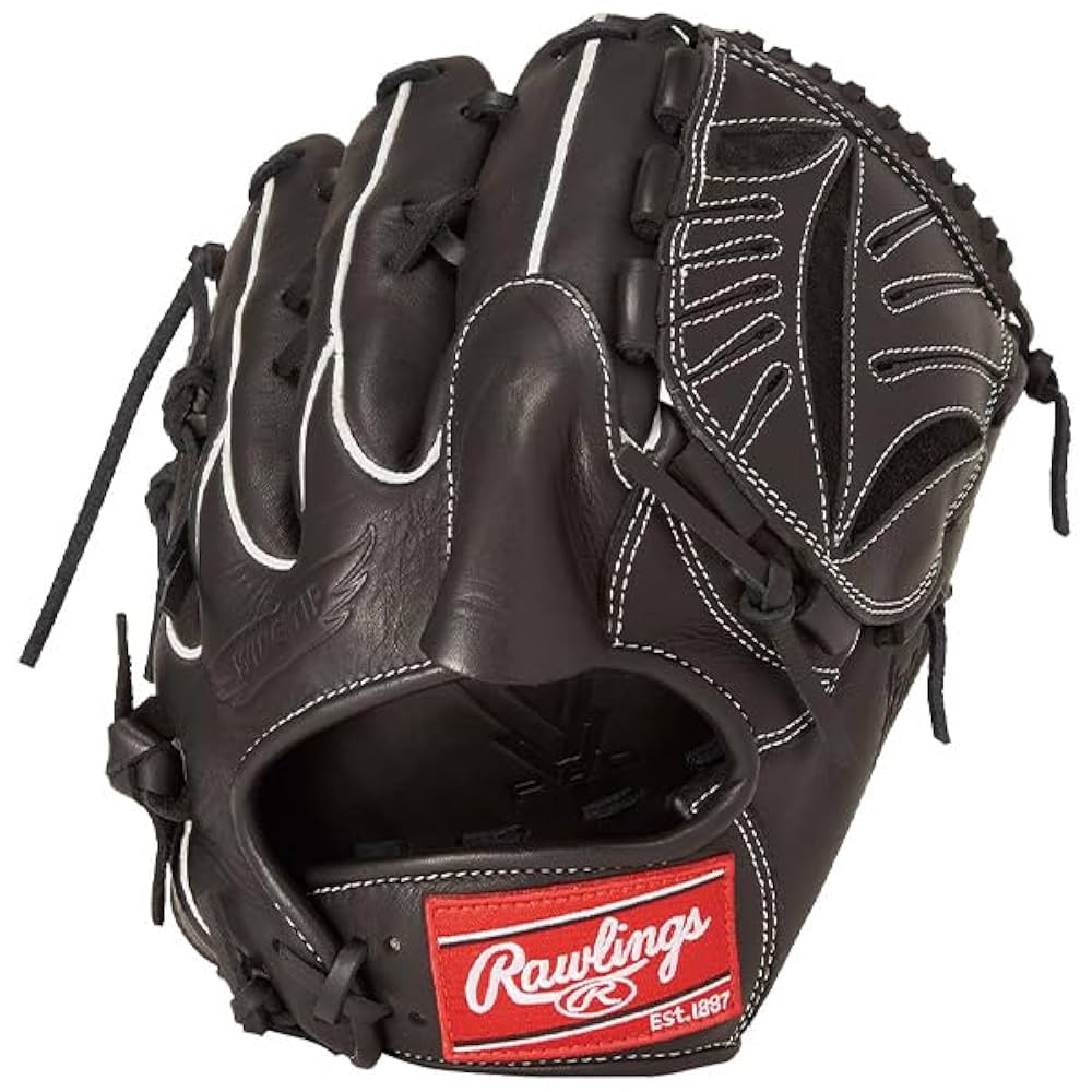 三*ン様 黒 レザー 野球グローブ クロコダイル風 三*ン様 黒 レザー