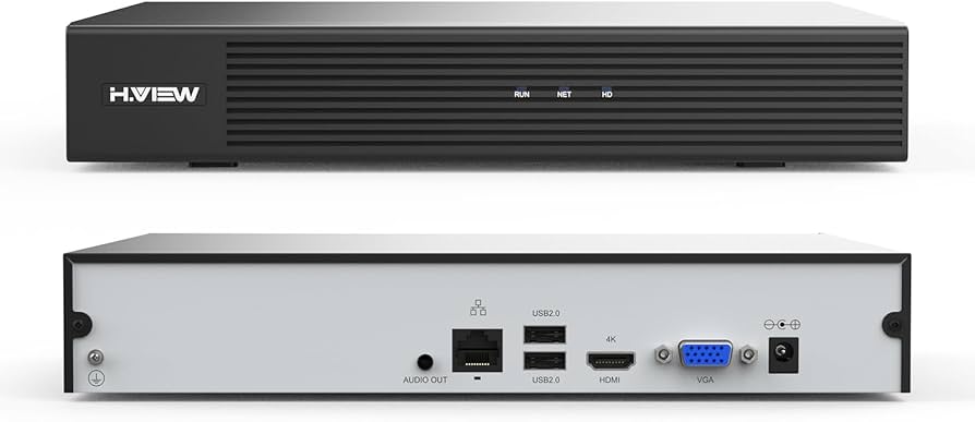 Amazon.co.jp: H.View 防犯録画機 NVRビデオレコーダー4K 8MP 最大16台