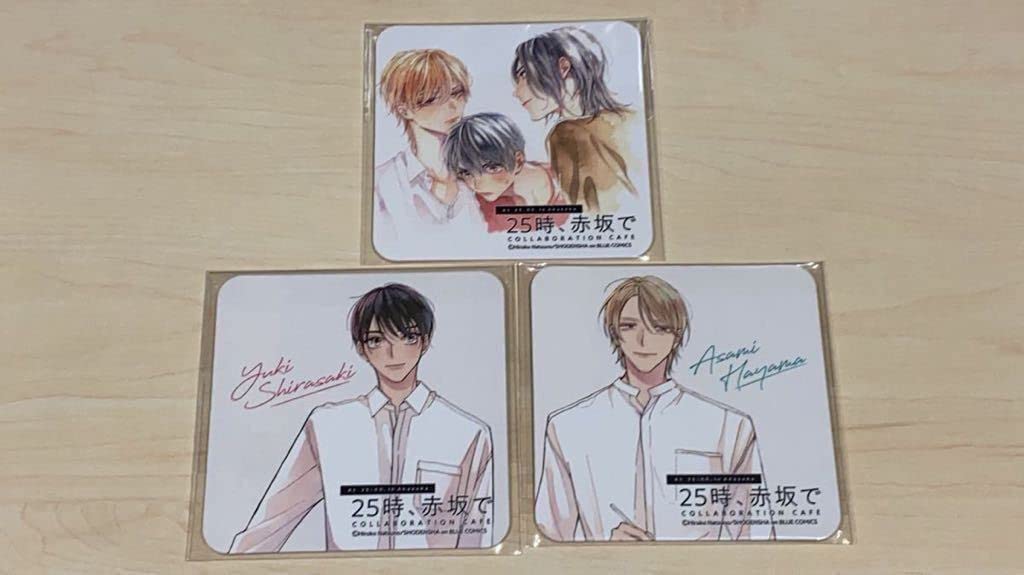 夏野寛子 コラボカフェ コースター 夏野寛子『25時、赤坂で』×emo cafe