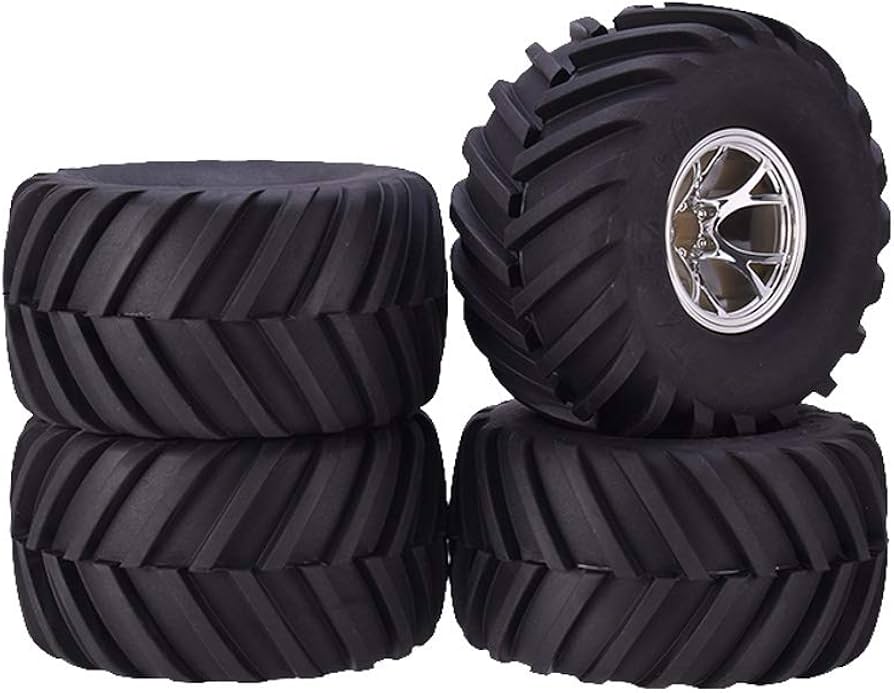 Amazon | WONFAST 4個 1/10 RC モンスタートラックホイールとタイヤ