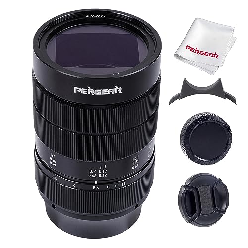Amazon | PERGEAR 60mm F2.8 II マクロレンズ マニュアルフォーカス 2X