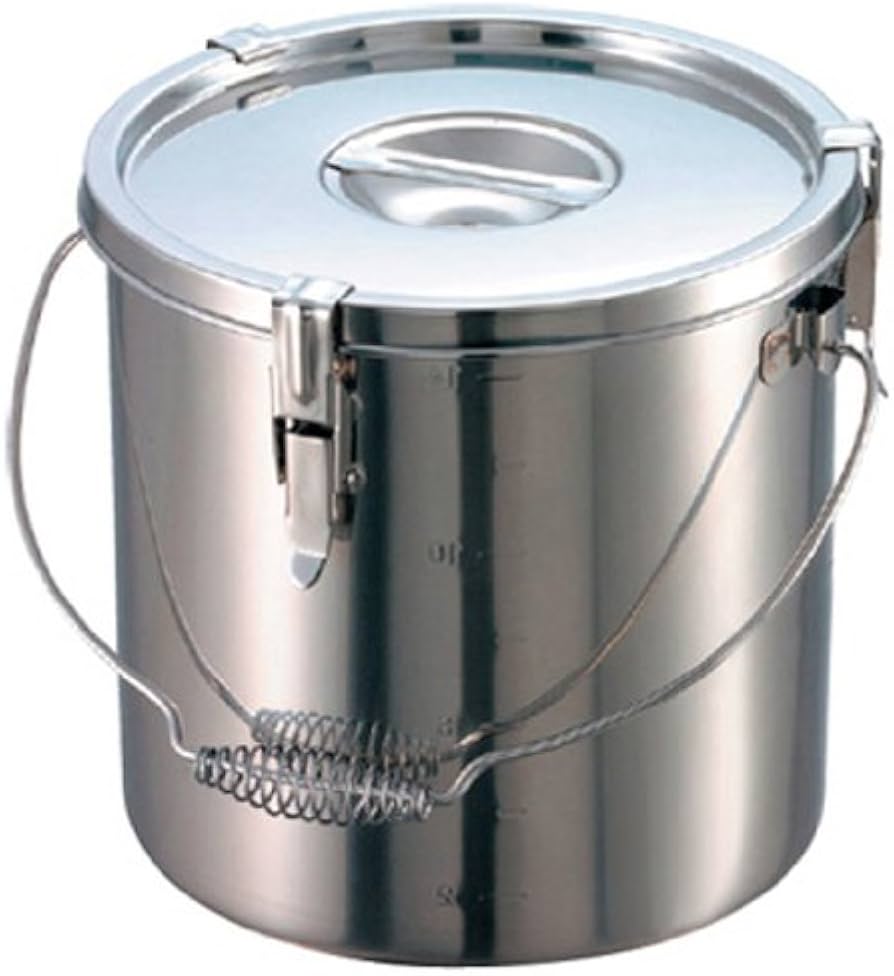 Amazon｜EBM 18-8 パッキン寸胴鍋(目盛付)18cm 吊付｜寸胴鍋