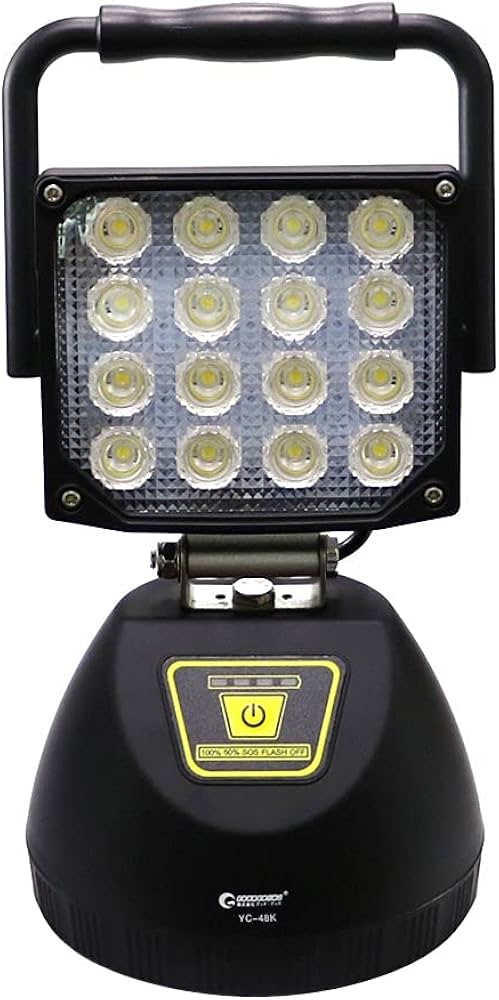 Amazon.co.jp: グッド・グッズ 48W LED 充電式 投光器 5280lm 作業灯