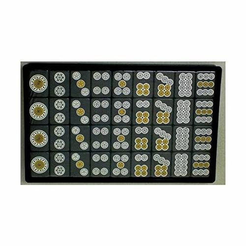 Amazon.co.jp: 手打ち麻雀牌 オールブラック 金龍（黒点棒付き