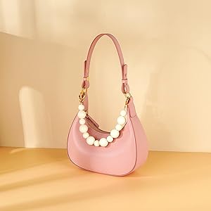 Half Moon Bag Pearl Cowhide Undrarm for Women Bags Coach Handbags