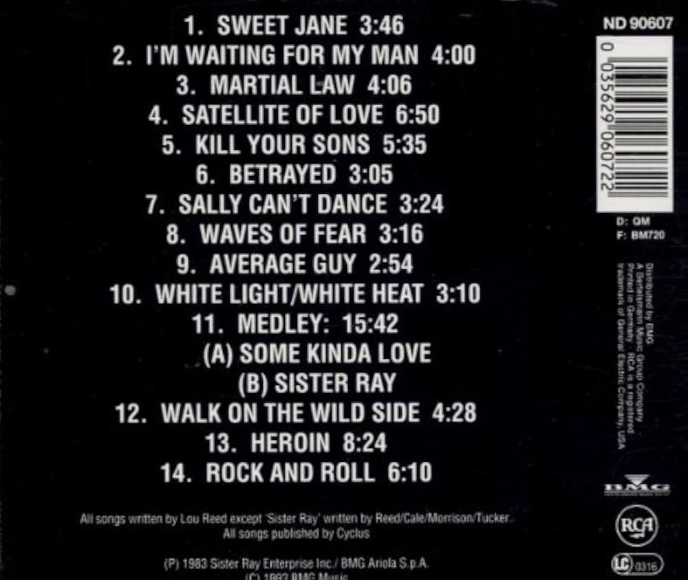 Live in Italy: Reed,Lou: Amazon.it: CD e Vinili}