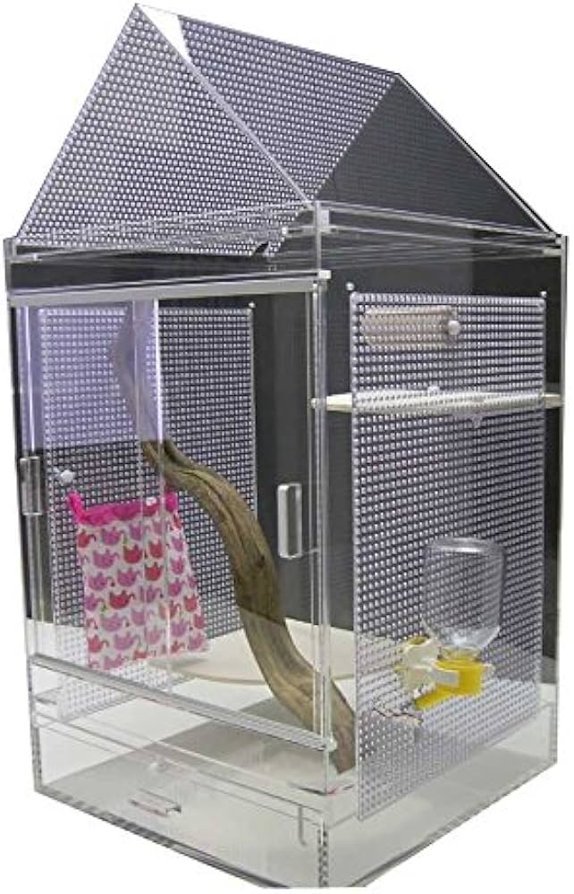 Amazon | フクロモモンガ用アクリル飼育ケージH50Hiフルセット(35*35