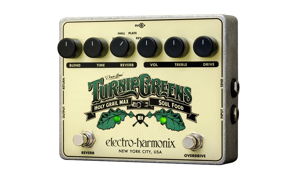 Amazon.com: Electro-Harmonix Turnip Greens Overdrive/Reverb Multi