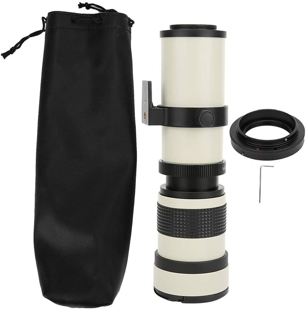 Amazon | 望遠鏡望遠レンズ、白420-800mm開口F/8.3-16フルマニュアル