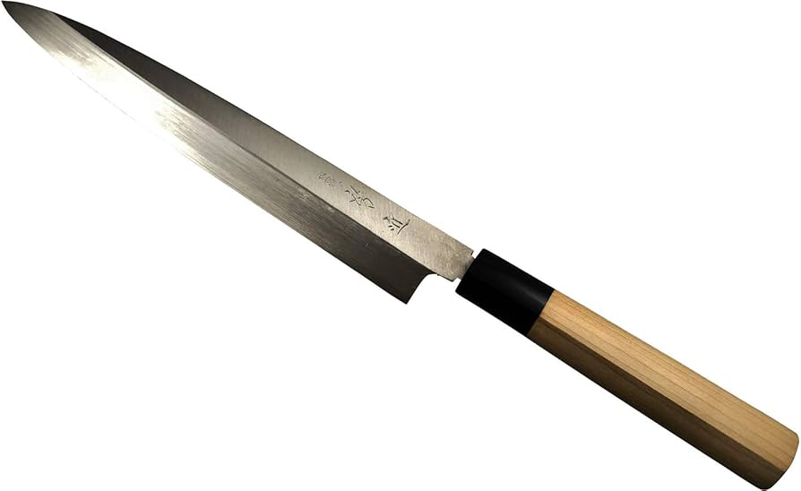 未使用】 左利き用 藤原照康作 柳刃包丁 240mm 未使用】 左利き用 藤原