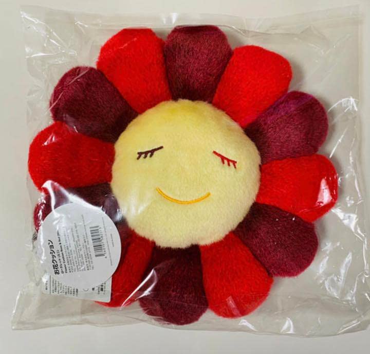 Amazon.co.jp: 村上隆 フラワー カイカイキキ お花 レッド クッション