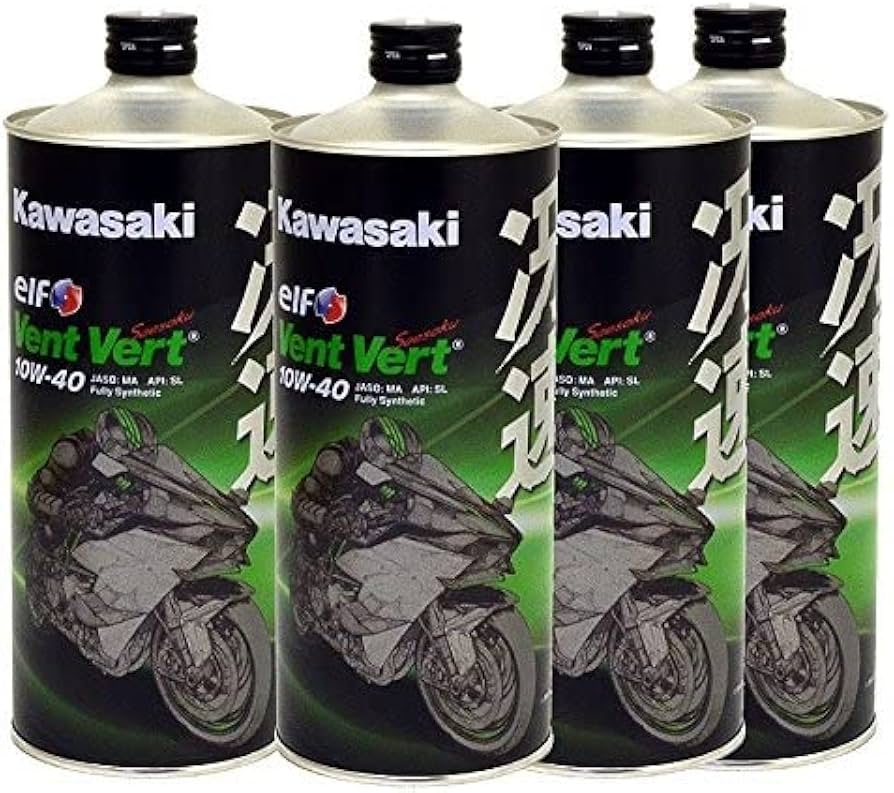Amazon | 【カワサキ】Vent Vert（ヴァン・ヴェール）10W-40 冴速 1L×4