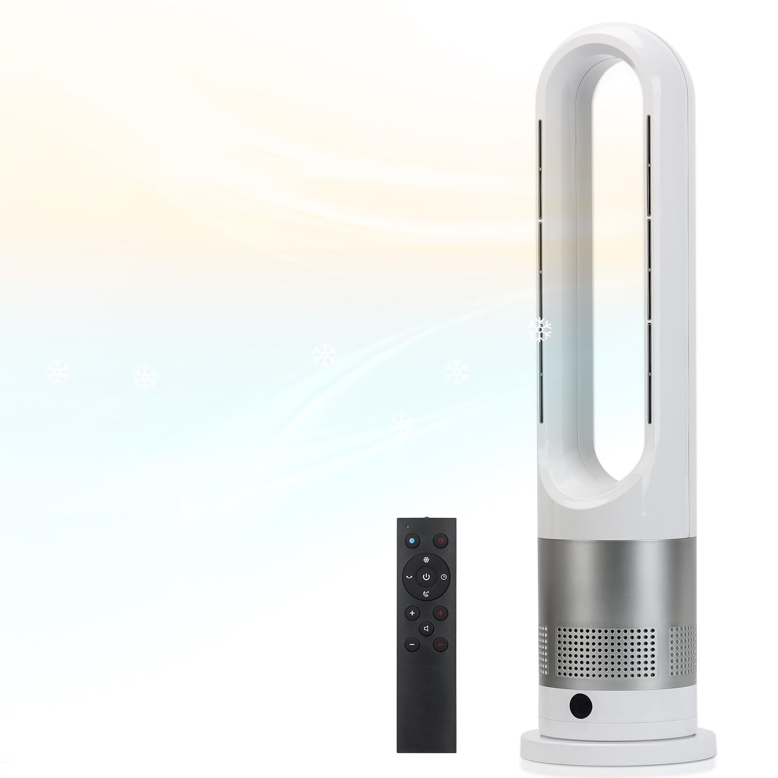 Amazon | セラミックヒーター 【冷暖房兼用・羽なし】 タワーファン 3