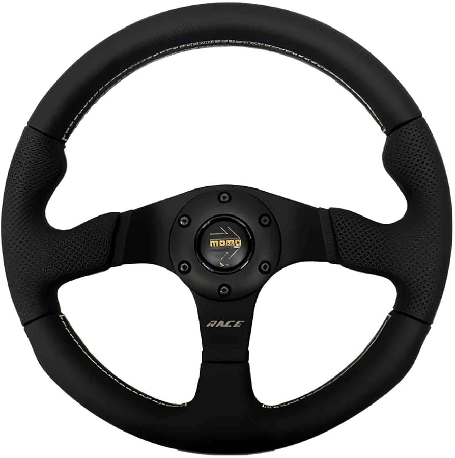 Amazon | MOMO モモ ステアリング RACE NOTO BLACK/GOLD レース ノト