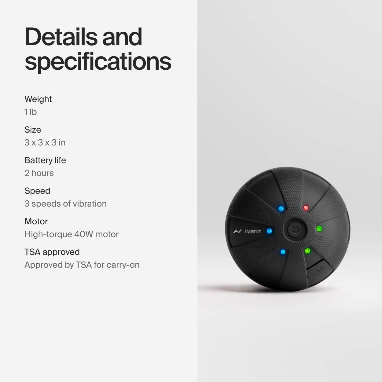 Amazon.com: Hyperice Hypersphere Go - Vibrating Massage Ball for