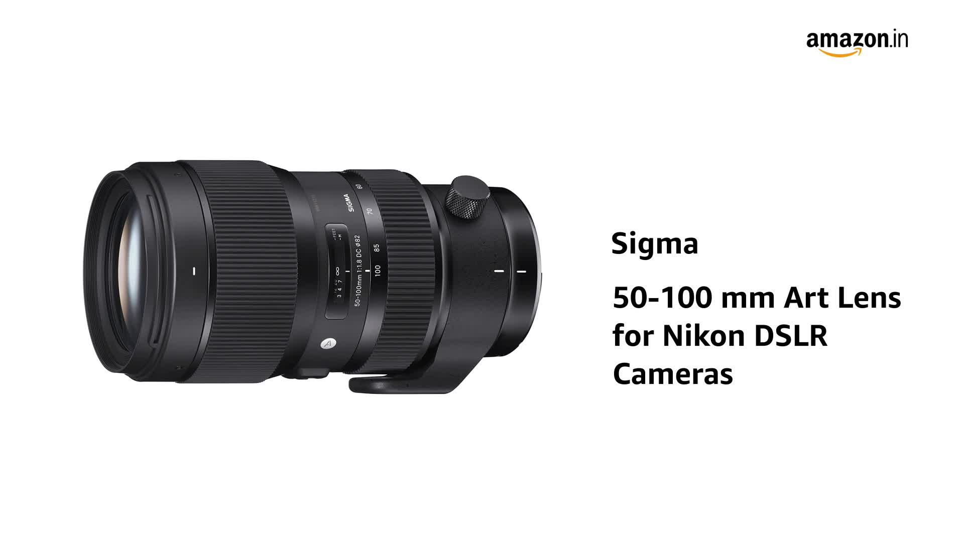 Sigma 50-100 mm f/1.8 DC HSM Art Lens for Nikon DSLR Cameras