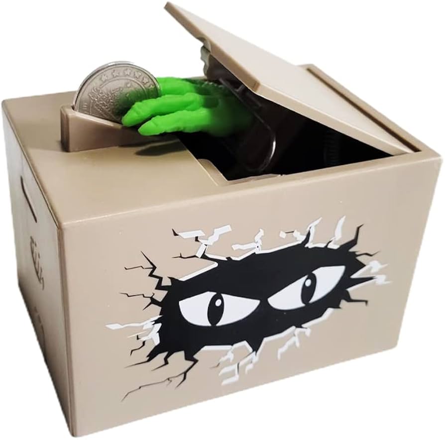 Amazon.co.jp: ゴーストハンド貯金箱、面白いひどい盗み貯金箱いたずら