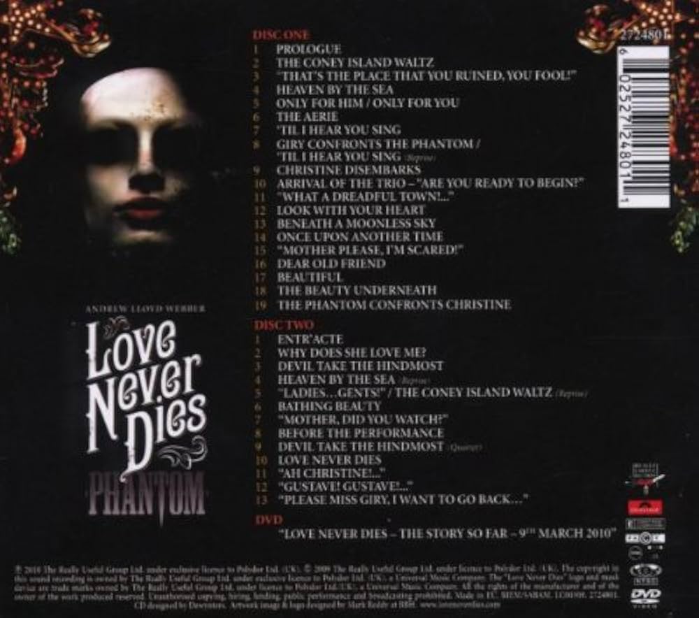 Andrew Lloyd Webber - Love Never Dies (Cast Recording) [2 CD/DVD