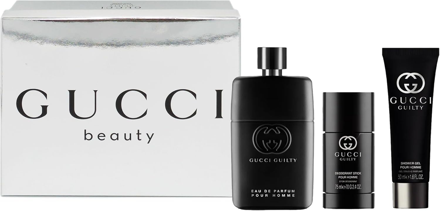 Amazon.com : Gucci Guilty Pour Homme 3 Pcs Gift Set: Eau de Parfum