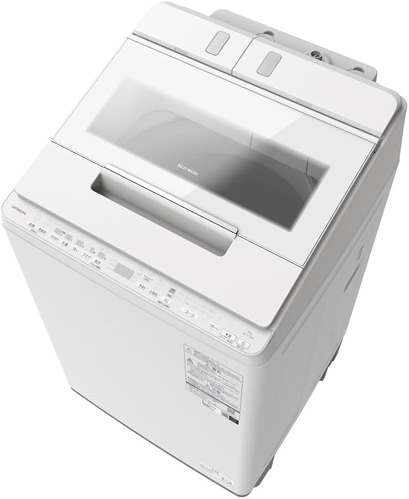 Amazon | 日立 洗濯機 洗濯12Kg BW-X120K W ホワイト ビートウォッシュ