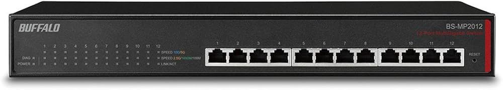 Amazon | BUFFALO マルチギガ(10G/5G/2.5G/1000M/100M)対応スイッチ 12