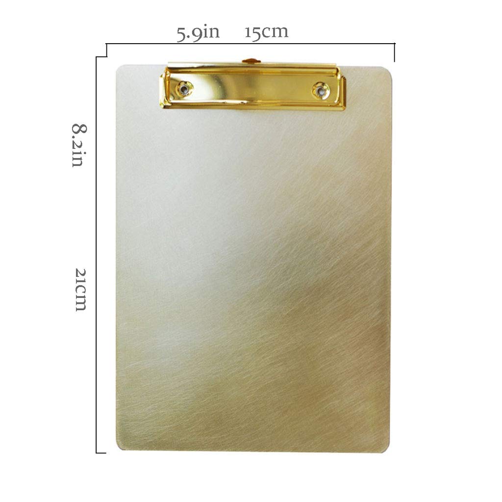Amazon.co.jp: クリップボード 真鍮のフォルダーボードの金属の執筆