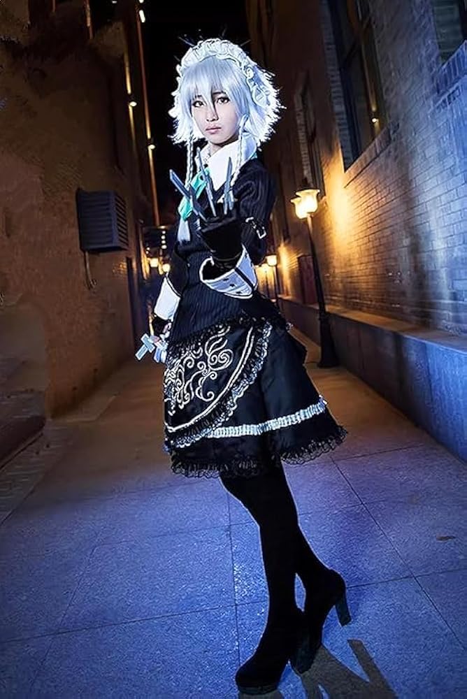 Amazon.co.jp: 東方 紅魔城伝説 咲夜 コスプレ 十六夜咲夜 メイド服 十