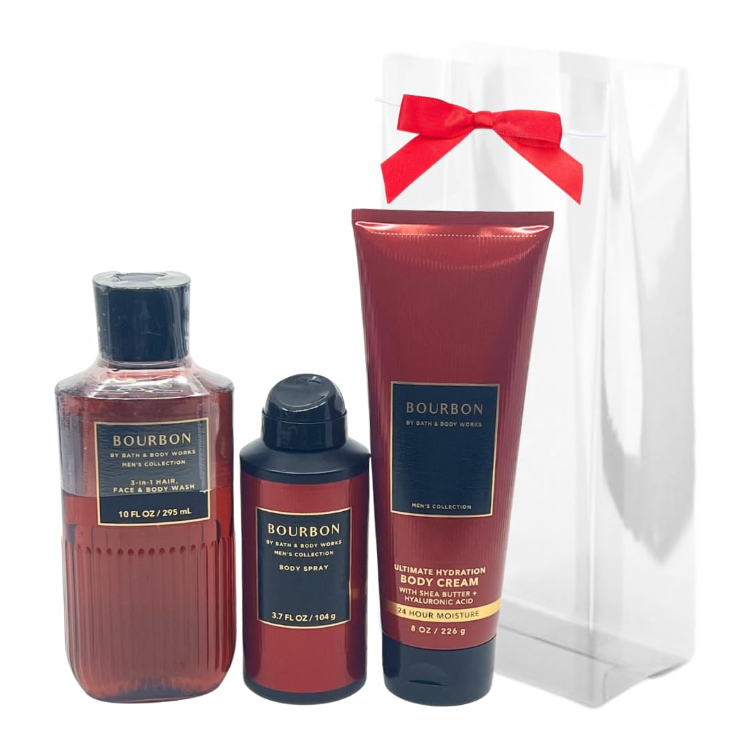 Amazon.com : Bath & Body Works Bourbon for Men 3pc Gift Pack