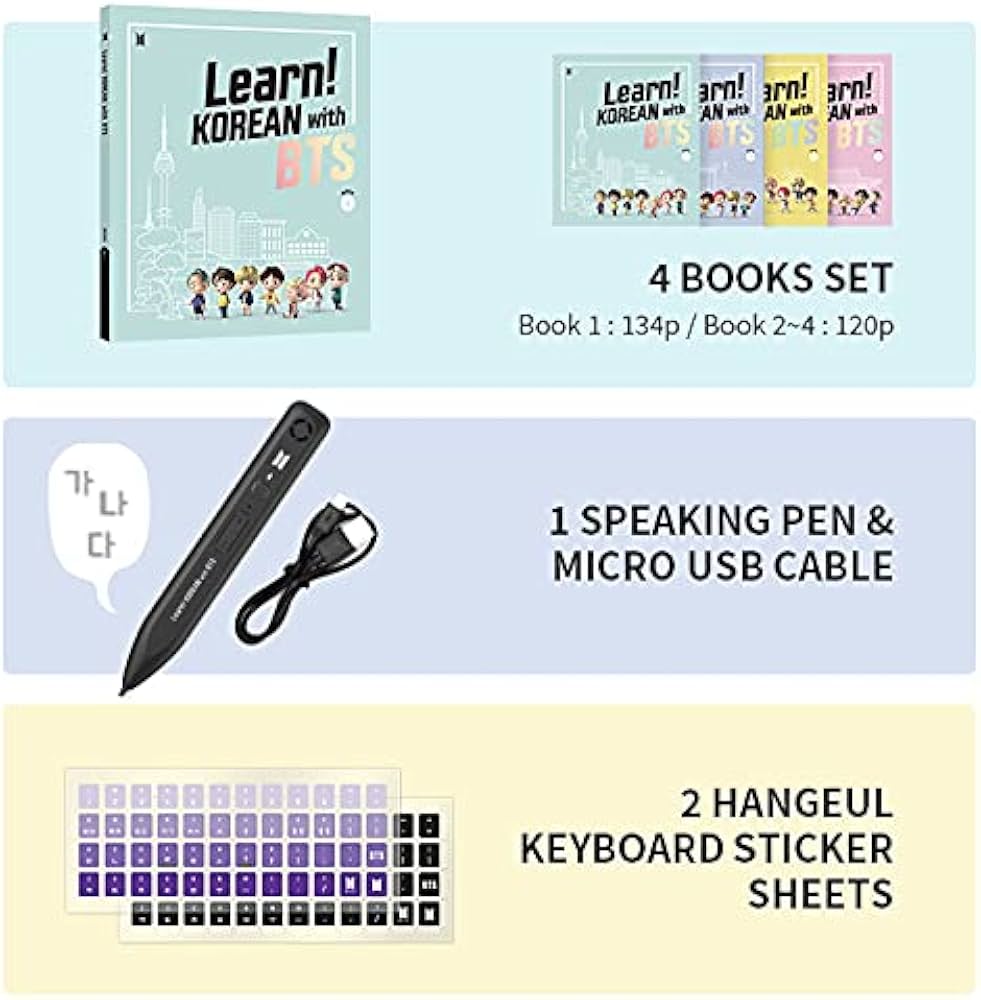 Amazon.com: Learn Korean With BTS Book Package (English and Korean