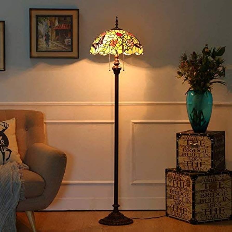 Amazon.co.jp : フロアライト フロアランプ ステンドグラス ランプ