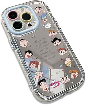 Amazon.co.jp: iphone14pro 用 ケース クレヨンしんちゃん 鏡