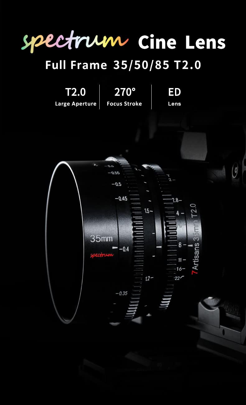Amazon.com : 7artisans 35mm T2.0 Full Frame Large Aperture Cine