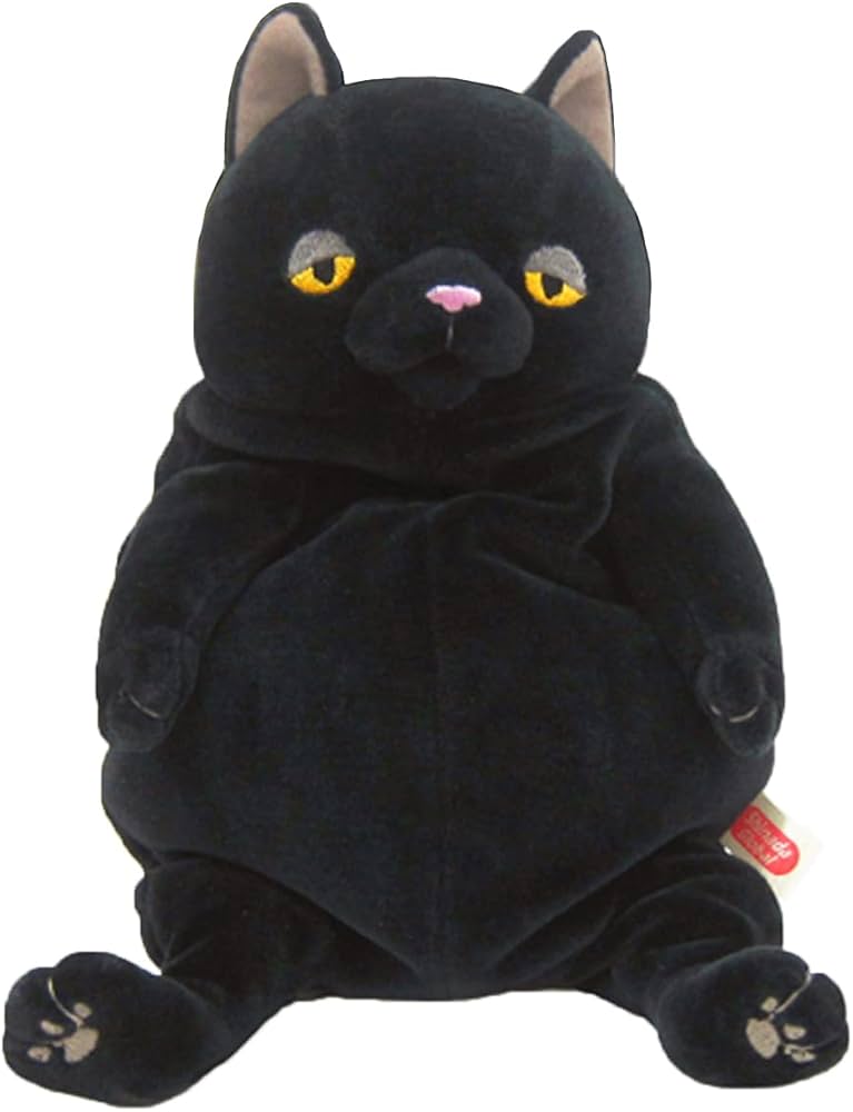 モンスイユ 黒猫 ぬいぐるみ 日本製 中古品 モンスイユ 黒猫