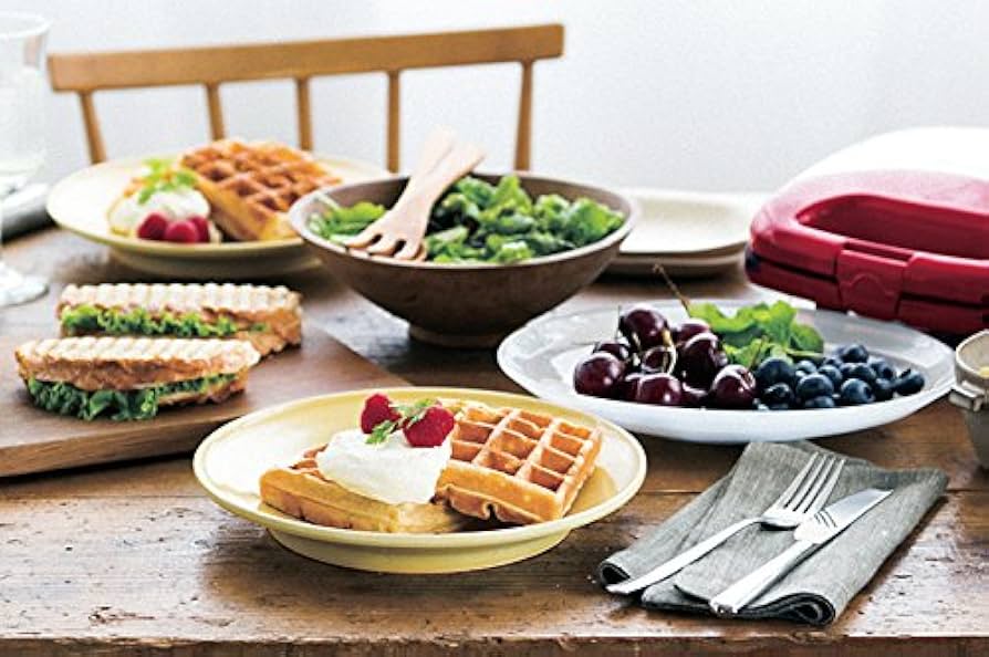 Amazon.com: Vitantonio WAFFLE HOT SANDWICH BAKER Irons Red Color