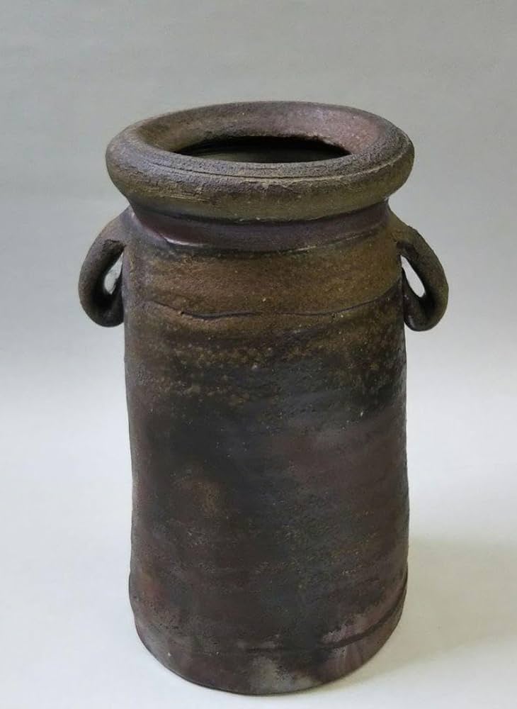 Amazon.co.jp: 茶道具 花入 備前 耳付 伊勢崎満 人間国宝 伊勢崎淳 兄