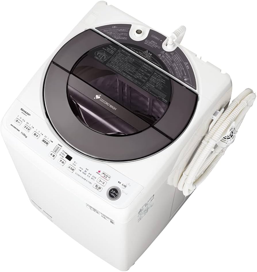 Amazon.co.jp: シャープ SHARP 洗濯機 ES-GW11G-S シルバー系 穴なし槽