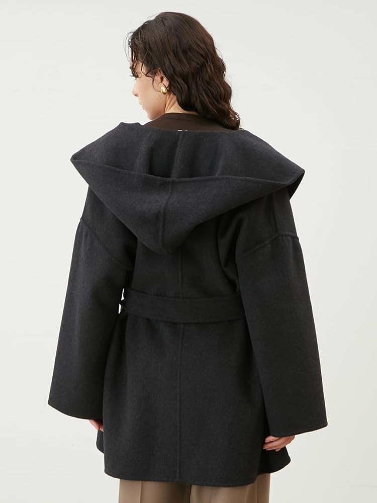 Amazon.co.jp: [ミラオーウェン] 共布ベルト付ハーフ丈フードリバー