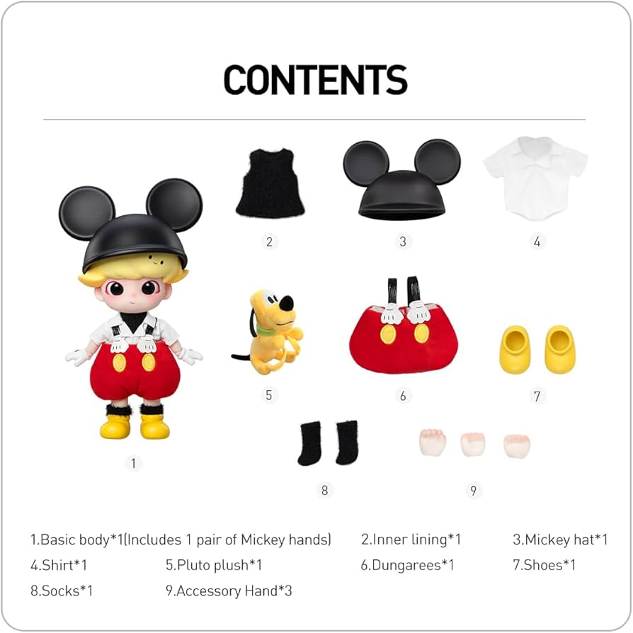 Amazon.co.jp: POP MART DIMOO MICKEY 1/8 アクションフィギュア