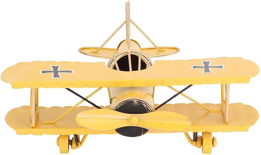 Amazon.co.jp: レトロ調 ブリキ 飛行機 戦闘機 複葉機モデル