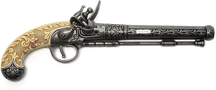 Amazon.co.jp: スペイン製 フリントロック式 古式銃 レプリカ 白