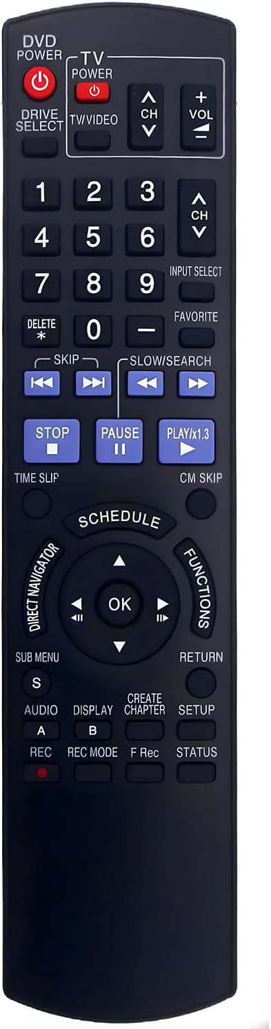 Amazon.com: Replacement Remote Control for Panasonic DMR-EZ48V DMR