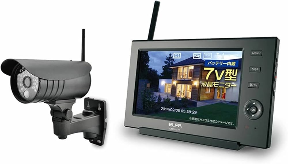 Amazon.co.jp: エルパ(ELPA) ワイヤレス防犯カメラ モニターセット