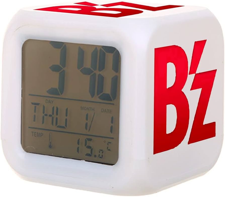Amazon.co.jp: 目覚まし時計 LEDカラフル B'Z ロゴ 目覚ましライト