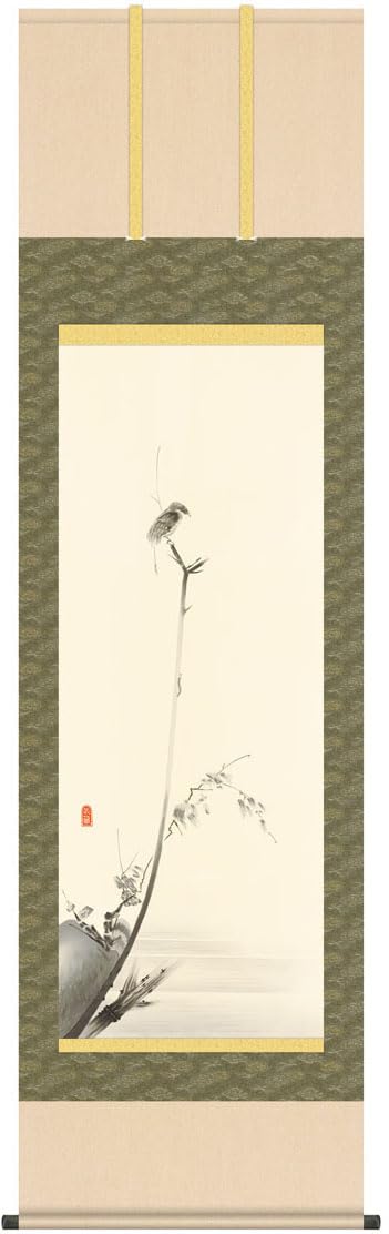 Amazon.co.jp: 掛け軸 掛軸 宮本武蔵 枯木鳴鵙図 （ こぼくめいげきず