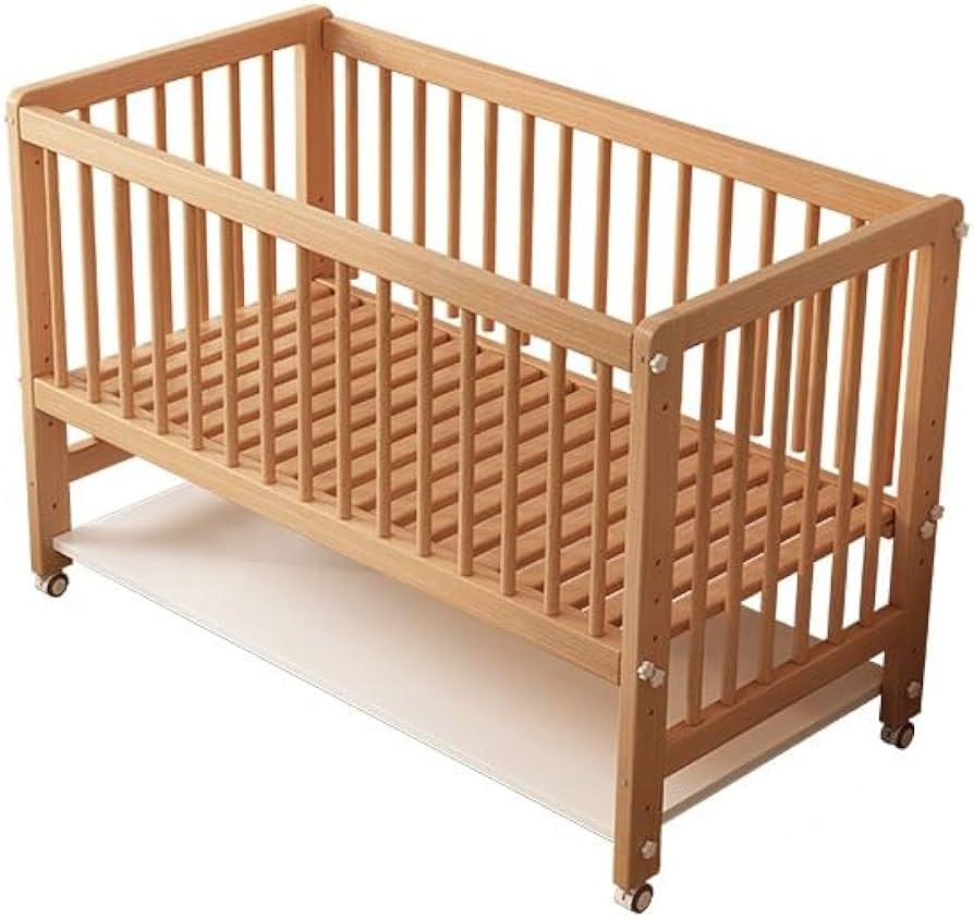 Amazon.co.jp: ZEOPLE ベビーベッド 木製 ハイタイプ 幼児用ベビー