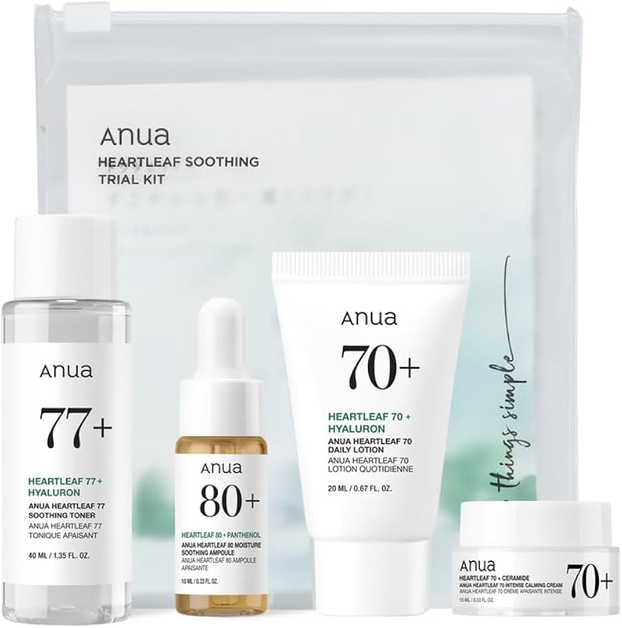 Amazon.co.jp: ANUA(アヌア)Heartleafスキンケア4STEPキット(化粧水+