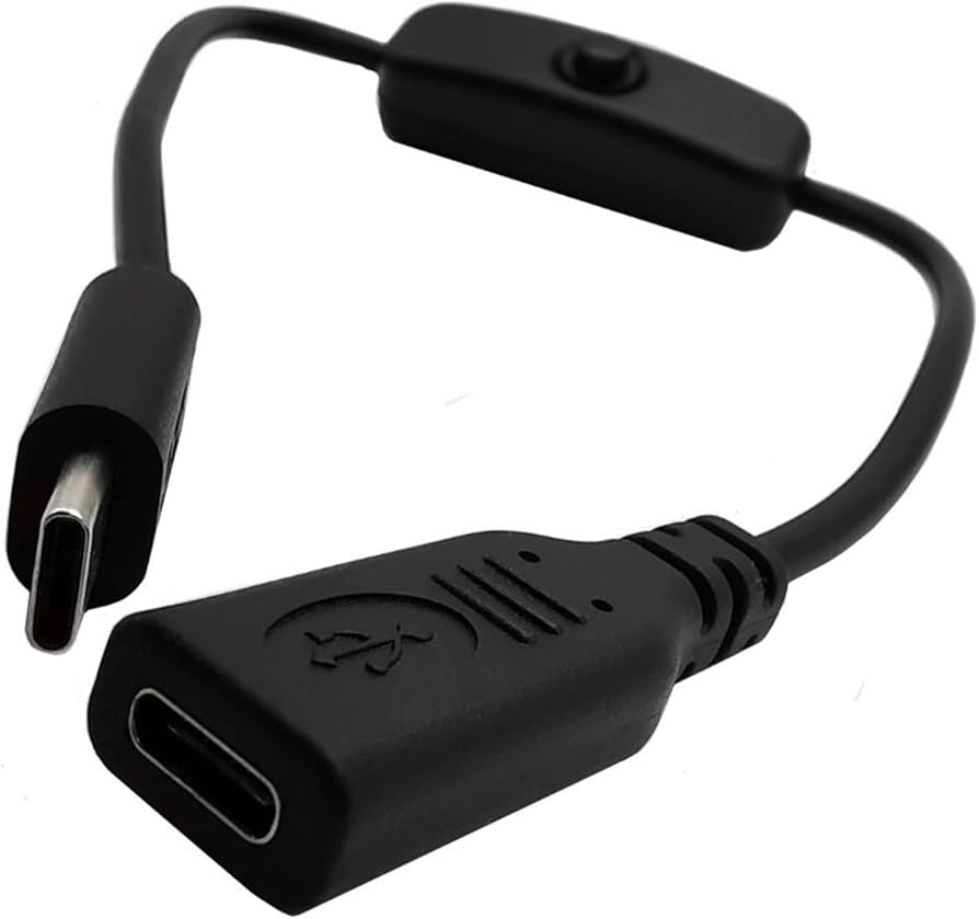 Amazon.co.jp: スイッチ付き USB Type-C 電源コード 30cm 2本セット 4A