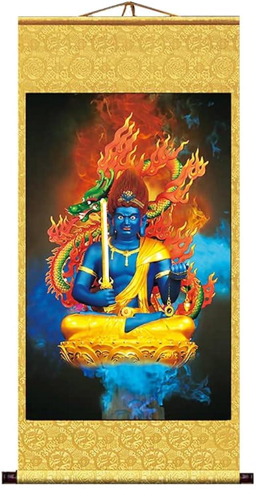 Amazon｜掛け軸-不動明王 (Size:100 * 50 cm,Color:02)｜仏間・神道用